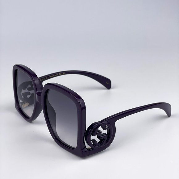 Gucci GG1326S 003 Sunglasses Violet Grey Gradient Oversized Square Women - Picture 1 of 14
